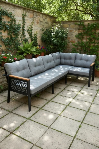 adımshops melisa 3+2 Köşe Yön değiştirilebilir Koltuk Takımı Balkon-bahçe-kafe-çay Seti fonksiyonel ürün görseli 1