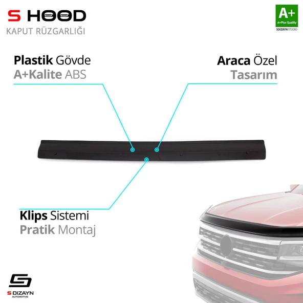S-Dizayn Peugeot Uyumlu Boxer ABS Plastik Kaput Rüzgarlığı 2006-2014 A+Kalite Parça ürün görseli 1