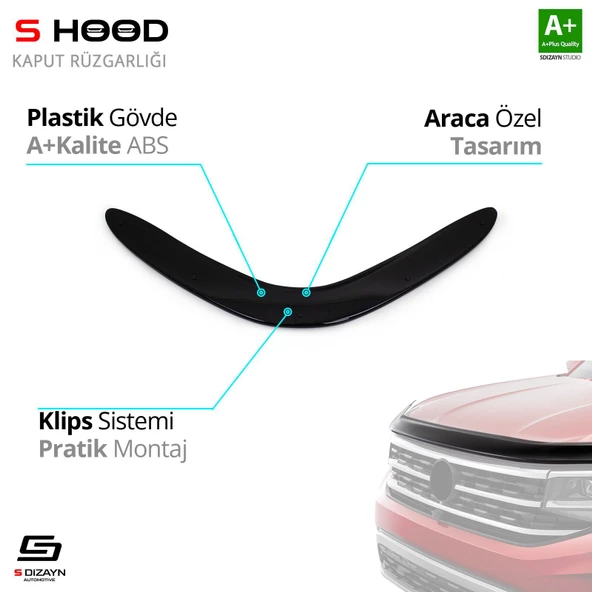 S-Dizayn Toyota Uyumlu Ch-R ABS Plastik Kaput Rüzgarlığı 2016 Üzeri A+Kalite Parça ürün görseli 1