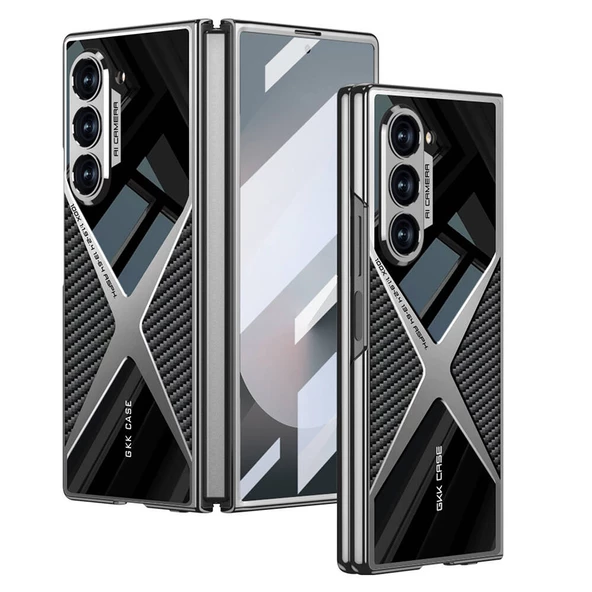 Samsung  Galaxy Z Fold 6 Kılıf Ultra İnce Kamera Korumalı PC + Karbon Arka Yüzey  X-Pro Kapak ürün görseli 1