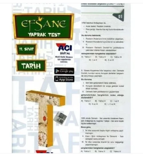 Açı 11.Sınıf İnkılap Tarihi Yaprak Test ürün görseli 1