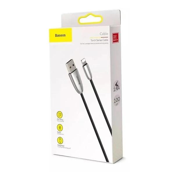 Baseus Torch Series Lightning Şarj ve Data Kablosu 1.5A 2mt CALHJ-B - Resim 6