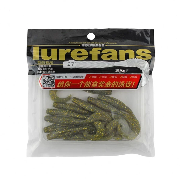 Lurefans Worm Tail 6,8 Cm Color 3# 10 Pcs - Resim 2