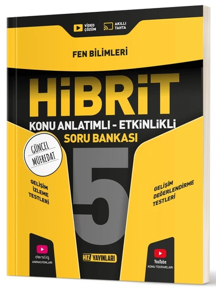 Hız Yayınları 2025 5. Sınıf Fen Bilimleri Hibrit - Konu Anlatımlı Soru Bankası Yeni Müfredat ürün görseli 1