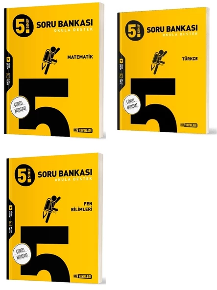 Hız 2025 5. Sınıf Matematik + Türkçe + Fen Soru Bankası Seti 3 Kitap ürün görseli 1