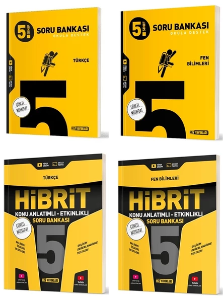 Hız 2025 5. Sınıf Türkçe + Fen Bilimleri Soru + Hibrit - Konu Seti 4 Kitap ürün görseli 1