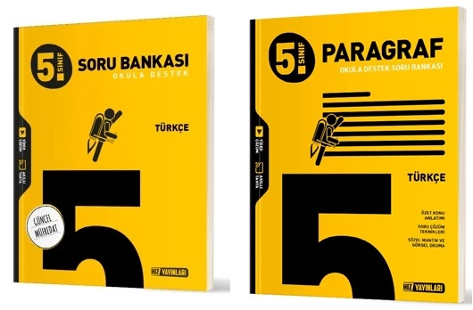 Hız 2025 5. Sınıf Türkçe + Paragraf Soru Bankası Seti 2 Kitap ürün görseli 1