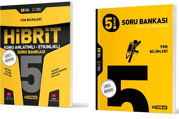 Hız 2025 5. Sınıf Fen Bilimleri Soru + Hibrit - Konu Seti 2 Kitap ürün görseli 1