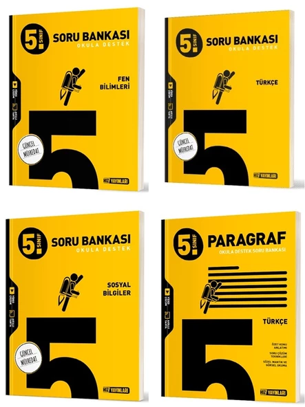 Hız 2025 5. Sınıf Türkçe Fen Sosyal Paragraf Soru Bankası Seti 4 Kitap ürün görseli 1
