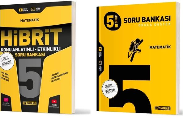 Hız 2025 5. Sınıf Matematik Soru + Hibrit - Konu Seti 2 Kitap ürün görseli 1