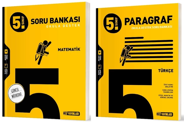 Hız 2025 5. Sınıf Matematik + Paragraf Soru Bankası Seti 2 Kitap ürün görseli 1