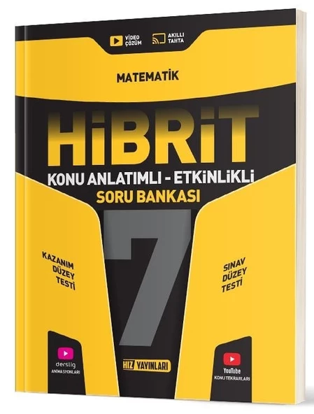 Hız Yayınları 2025 7. Sınıf Matematik Hibrit - Konu Anlatımlı Soru Bankası ürün görseli 1