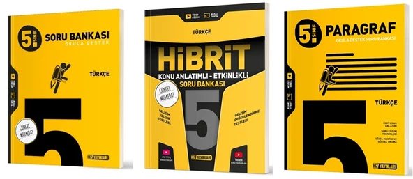 Hız 2025 5. Sınıf Türkçe + Paragraf Soru + Hibrit - Konu Seti 3 Kitap ürün görseli 1