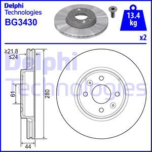 Delphi On Fren Disk 2 Adt Kangoo Megane2 Clio Laguna Captur ürün görseli 1