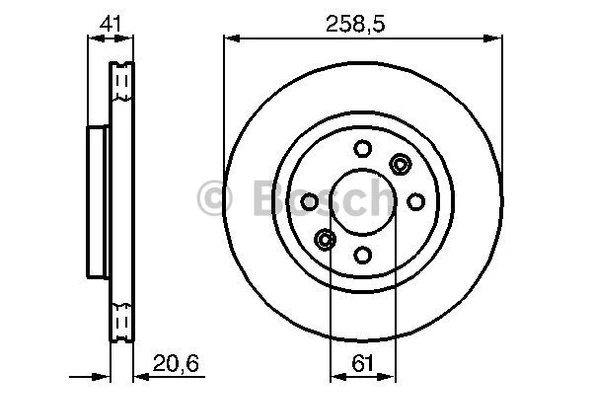 Bosch Ön Fren Disk 2 Adet Sandero Megane Logan Kango Clio I-Ii ürün görseli 1