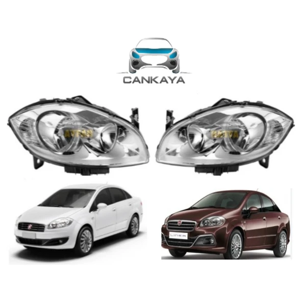 Fiat Lınea Ön Far Motorlu Takımı Sağ Sol 2 Adet Eser ürün görseli 1