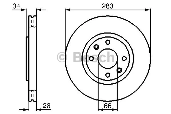 Bosch On Fren Disk 2 Adet Berlingo 307 207 308 C3 C4 Xsara ürün görseli 1