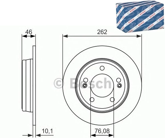 Arka Fren Disk 2 Adet Elantra I30 Ceed Soul Bosch 0986479052 ürün görseli 1