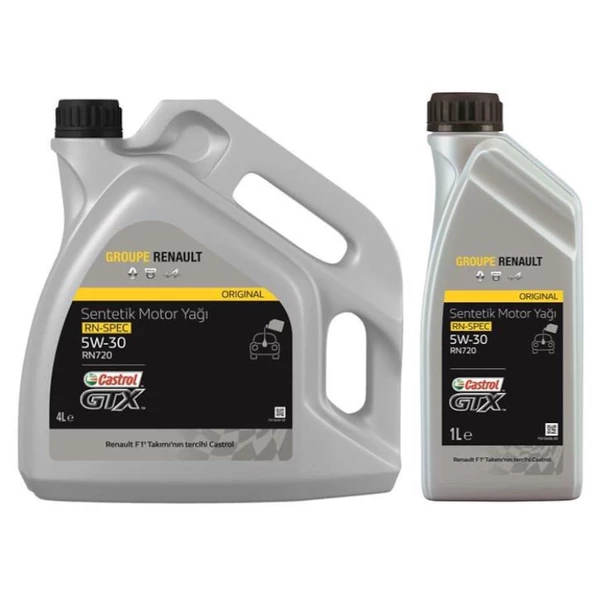 Castrol GTX RN720 5W-30 Motor Yağı 4 L + 1 L ürün görseli 1