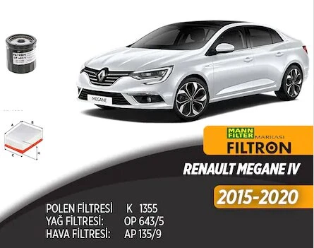 Filtron Renault Megane Iv 1.5 Dci Filtre Seti 3'Lü ürün görseli 1