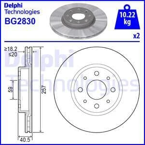 Delphi On Fren Disk 2 Adt Tempra Albea Palio Doblo Punto Bravo ürün görseli 1