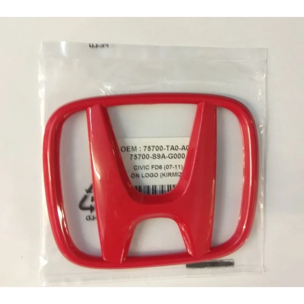Honda Civic Fd6 (07-11) Accord (08-17) Crv (02-11) Ön Kırmız Logo ürün görseli 1