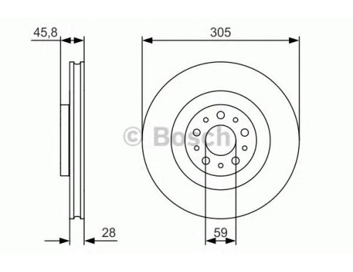 Bosch 0986479736 Ön Fren Disk 2 Adet Doblo 2010- Combo 2012- ürün görseli 1