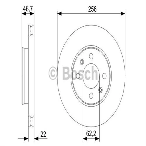 On Fren Disk 2 Adet Accent 05- I10 Rio 05- Bosch 986479R77 ürün görseli 1
