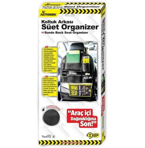 Automix Süet Organizer Siyah ürün görseli 1