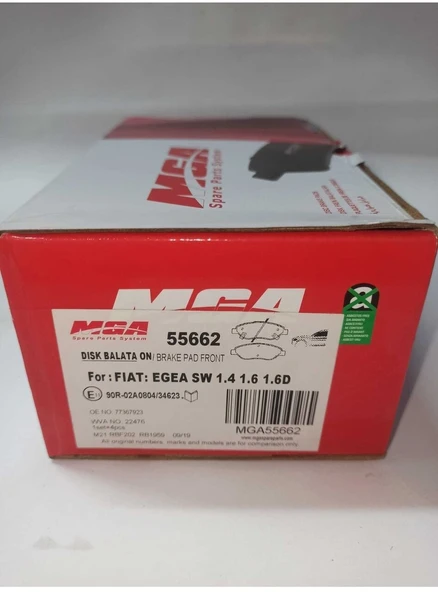 55662 Fıat Egea Sw 1.4-1.6-1.6 D Ön Fren Balatası Uyumlu ürün görseli 1