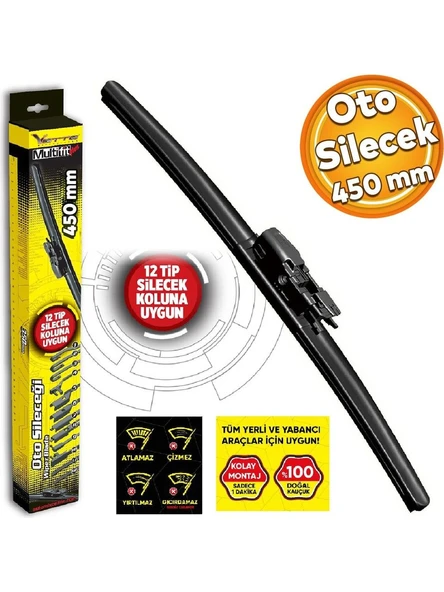 Automix Vette Multifit Plus Aparatlı Silecek 45 Cm ürün görseli 1