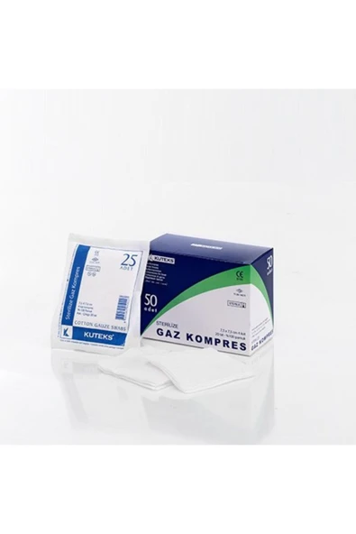 Kuteks Steril Kompres 7,5cm*7,5cm 4 Kat 50 Lik ürün görseli 1