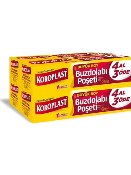 Koroplast 4 al 3 öde Büyük Boy Buzdolabı Poşeti 30x45 cm ürün görseli 1