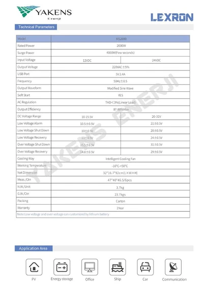 2000 Watt 12V Modifiye Sinüs İnverter - Resim 4