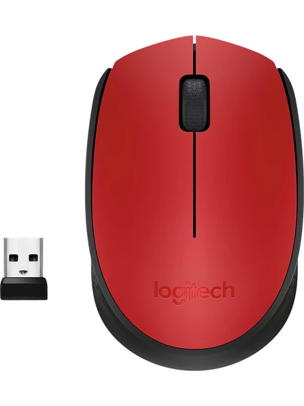 Logitech M171 USB Alıcılı Kablosuz Kompakt Mouse - Kırmızı ürün görseli 1