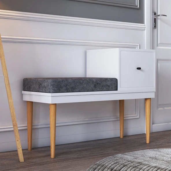 ROSEPAL Paris Modern Beyaz Rüya Çok Amaçlı Puf ürün görseli 1