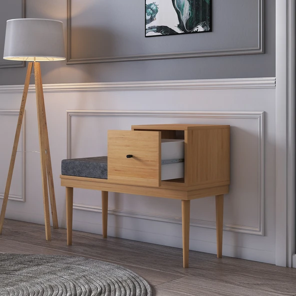 ROSEPAL Paris Modern Bambu Çok Amaçlı Puf - Resim 3
