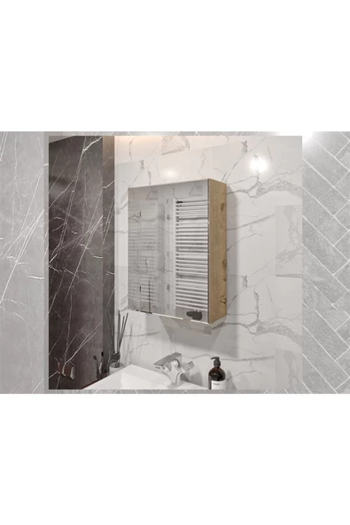 ROSEPAL Mobilya Banyo Tuvalet Aynalı Dolap Lefkas ürün görseli 1
