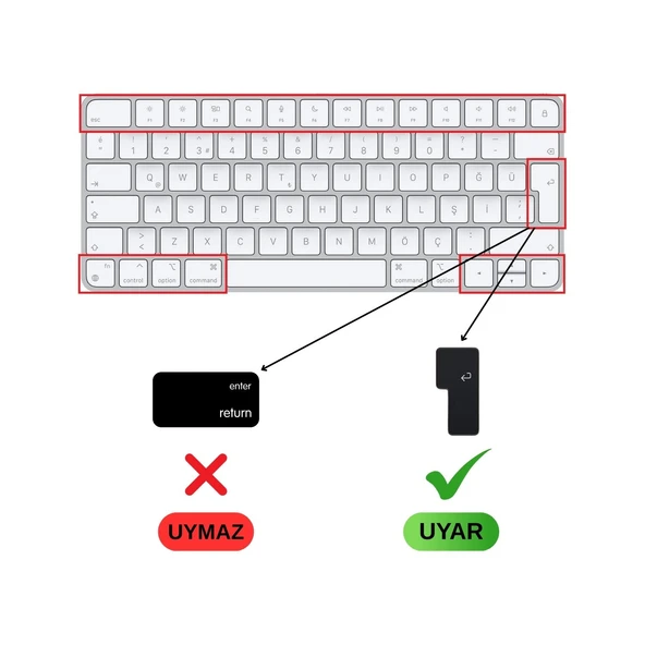 PTTAVM: Apple Magic Keyboard 3 A2449 A2450 A3118 A3203 Türkçe F