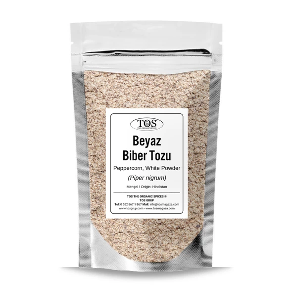 Beyaz Karabiber Tozu 250 gr (1. Kalite) Piper nigrum ürün görseli 1