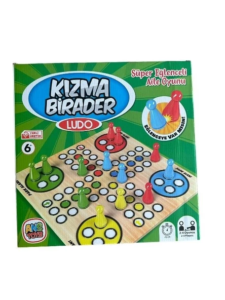 Ahşap Kızma Birader Kutu Oyunu Ludo Kızma Birader ürün görseli 1