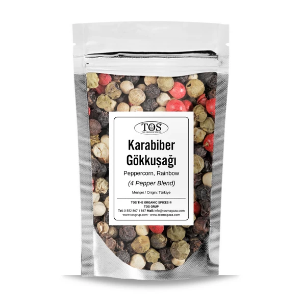 Gökkuşağı Karabiber 250 gr (1. Kalite) Piper nigrum ürün görseli 1