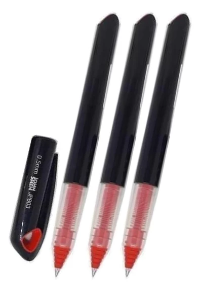 Kırmızı Pilot Kalem 3 Adet Roller Uçlu Likit Mürekkepli Johnshe 0.5 mm Pilot Kalem Jp803 ürün görseli 1