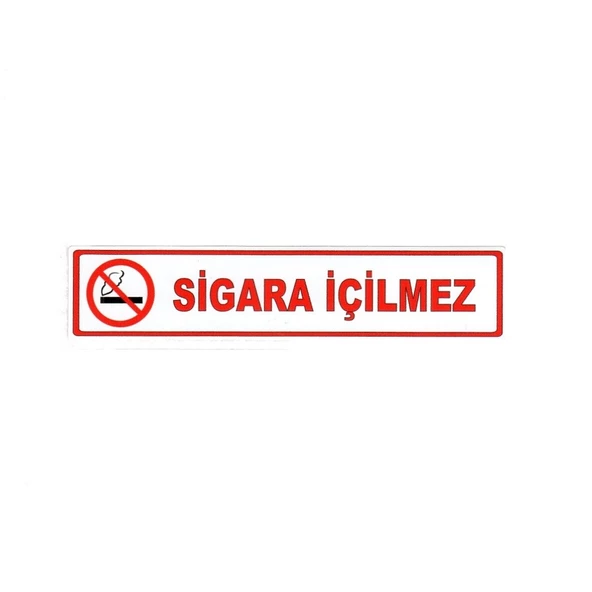 Sigara Içilmez Sticker - Ölçüler 15X3.5 (2 Adet)) ürün görseli 1