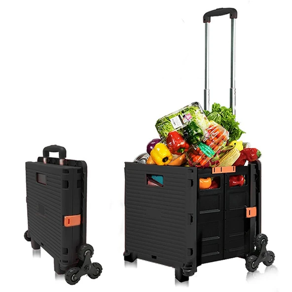 BALATLI   Katlanabilir Merdiven Çıkabilen Market Taşıma Arabası 40 Kg ürün görseli 1