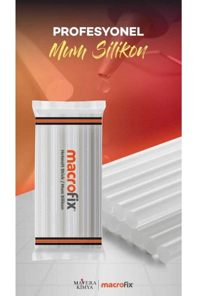Macrofix Ince Mum Silikon 3 Kg 30 Cm 7.4 Mm Çubuk Silikon Sıcak Silikon Slikon 1. Kalite Yapıştırma ürün görseli 1