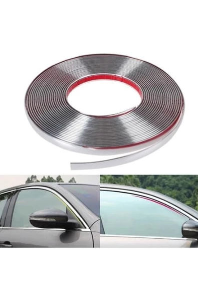 SAHLAN 18 Mm 3d Dekoratif Krom Nikelaj Şerit Çıta Panjur Kalın Şerit 3 Metre ürün görseli 1