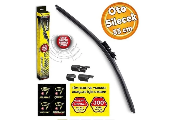 Automix Vette Multifit Plus Aparatlı Silecek 55 cm ürün görseli 1