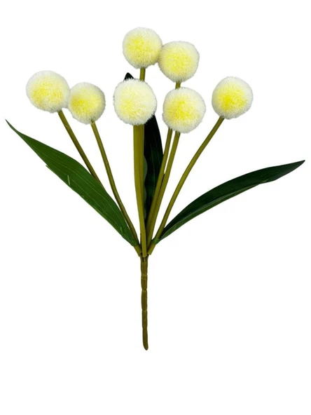 Nettenevime Yapay Çiçek Sarı Pompon Çiçeği Dekoratif Yapay Çiçek 30*20cm ürün görseli 1