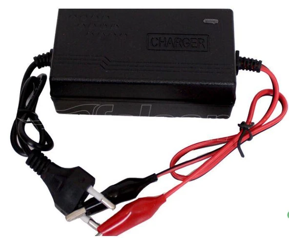TEK AKÜ ŞARJ ALETİ 12V 2AH (2 LEDS) ürün görseli 1
